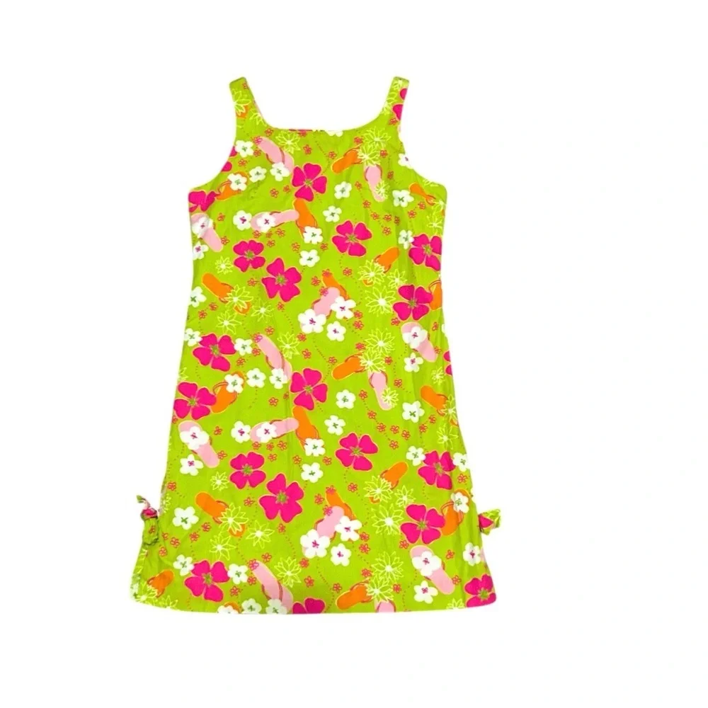 Lilly Pulitzer Rare Vintage Shift Side Bow Floral Sleeveless Dress